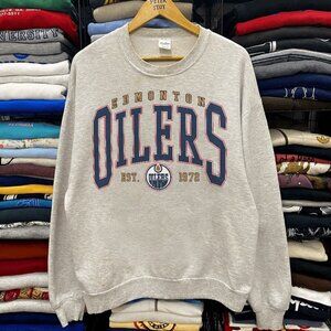 Edmonton Oilers Sweatshirt, Edmonton Oilers Hockey Shirt, Vintage Sweater